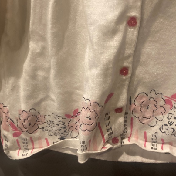 Pendleton size small cute floral cardigan sweater great condition cotton blend - Picture 5 of 10